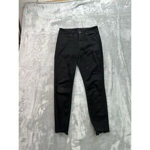 J.J. Joes Jeans Womens Sz 28 Black High Rise Skinny Crop Stretch Denim Ladies